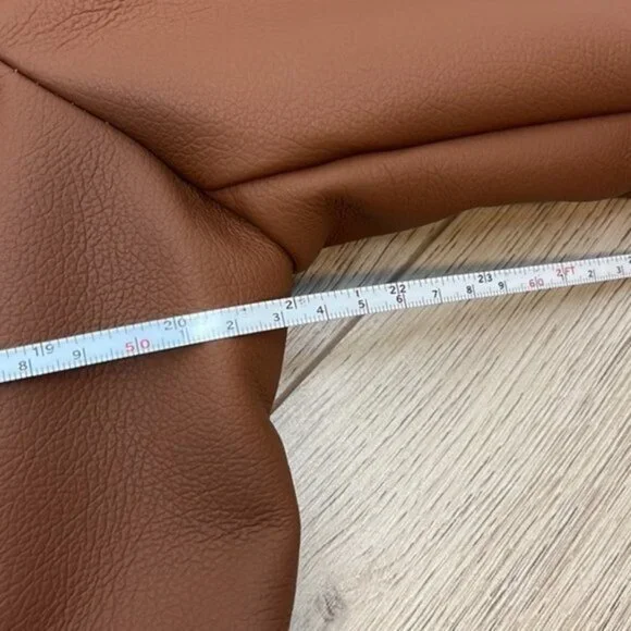 a.n.a. Brown Imitation Leather Coat with Faux Fur Size Large NWT - Picture 13 of 14